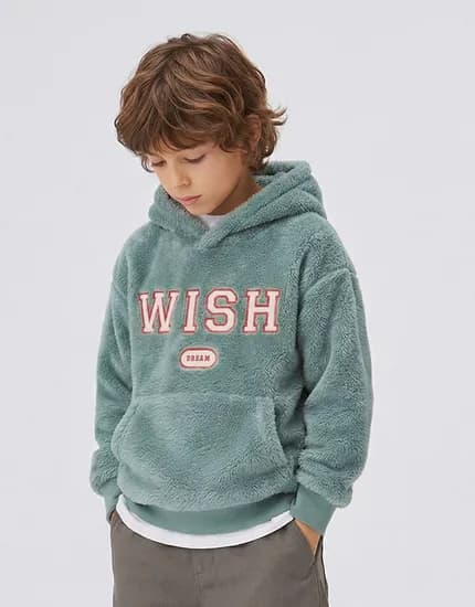 지오다노주니어 플리스 후드티