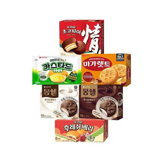 롯데웰푸드 파이 6종 곽과자 6~7개