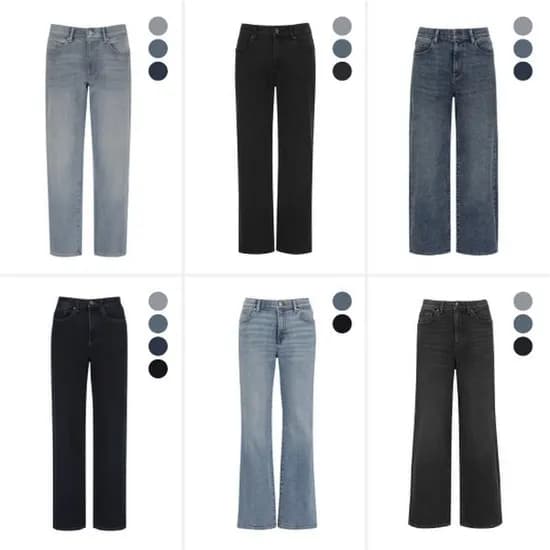 폴햄 남여 사방스판 밴딩 청바지