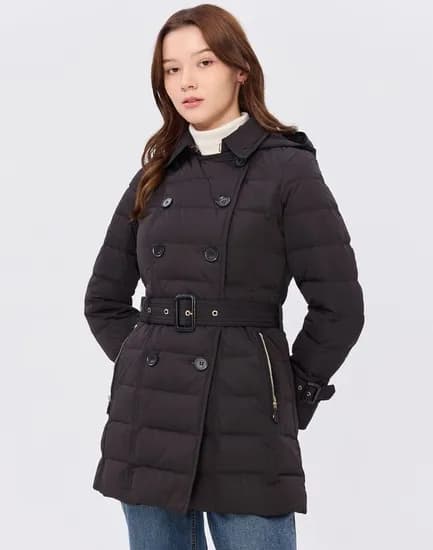 헤지스 덕다운 트렌치형 탈착후드