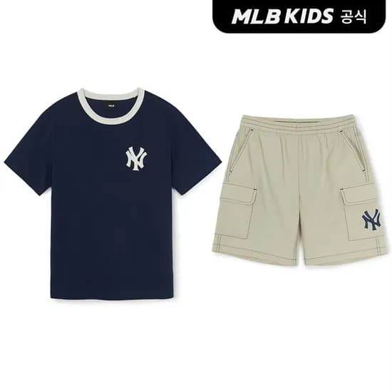 MLB키즈 베이직 반팔 상하복
