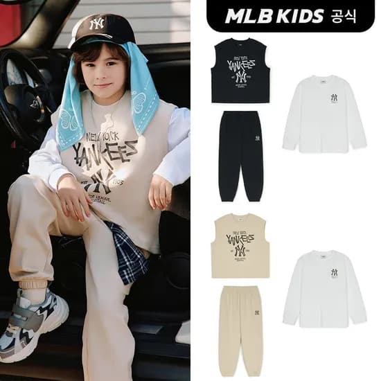 MLB키즈 바시티 VEST 긴팔 3SET
