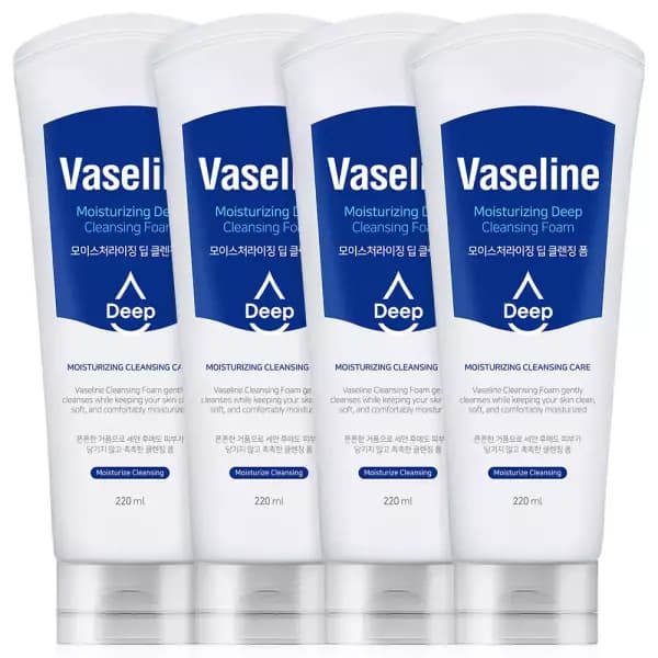 바세린 폼클렌징 220ml 4개