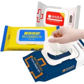 아이프리 차량용 유리 소독티슈 2팩