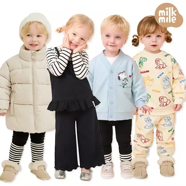 밀크마일 킵고잉베어레빗 기모상하복