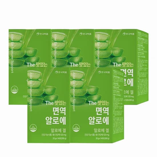 안국약품 The 맛있는 면역 알로에 이뮨 젤리 14포 5개