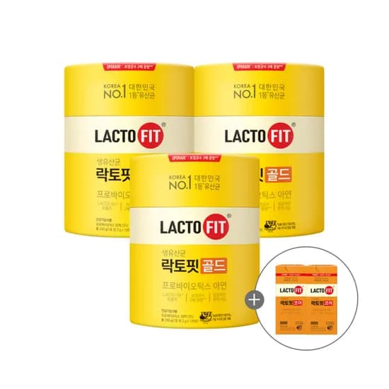 종근당건강 락토핏 골드 120포 3통 12개월분 코어 60포