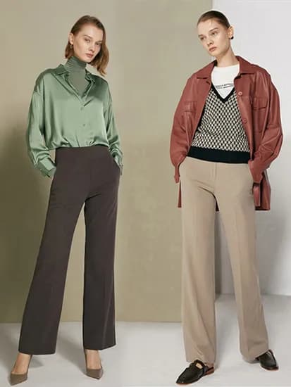 엄마 와이드 밴딩 팬츠