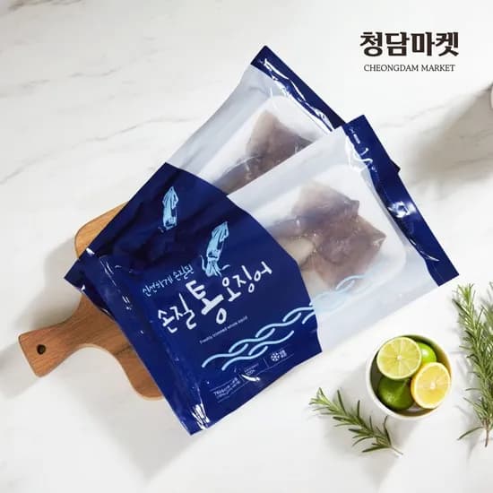 구룡포 손질 통오징어 130g 2마리 4팩