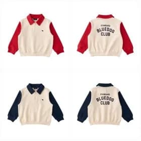 블루독 컬러블럭 반집업 맨투맨셔츠