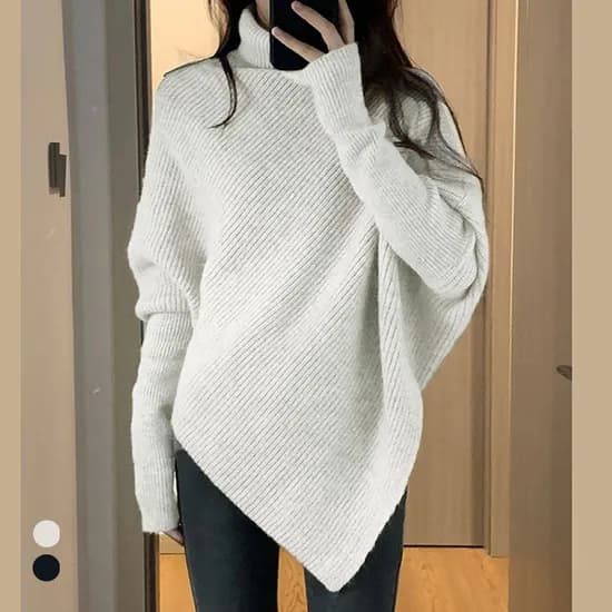 돌먼터틀넥디테일니트