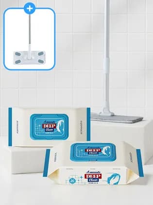 아망떼 물걸레청소포 먼지 바닥 청소물티슈 대형 4팩 120매 밀대