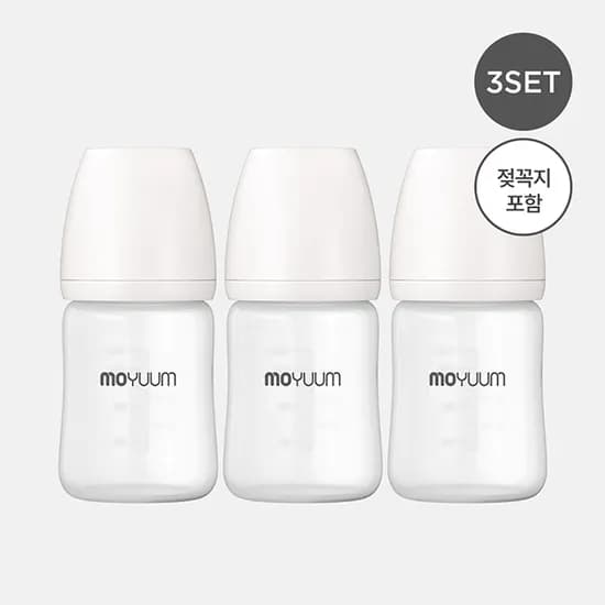 모윰 유리 젖병 150ml 3개 + 젖병솔 증정 49,000원대 초핫딜