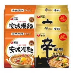 농심 신라면 골드 8개+안성탕면 10개 12,900원