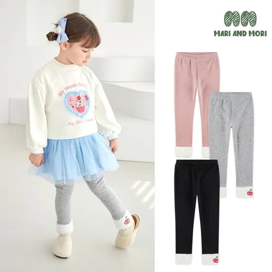 마리앤모리 뽀글이체리배색융기모레깅스 3,900원