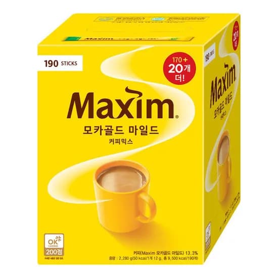 맥심 모카골드 마일드 커피믹스 190T  21520원
