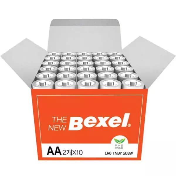 벡셀 알카라인 AA 건전지 20개 7,510원