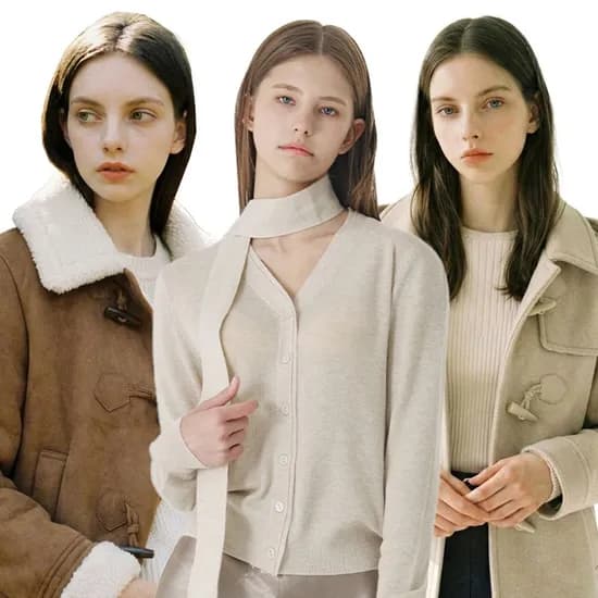 SOUP 퍼 카라 울 블렌드 핸드메이드 롱 코트  52,100원