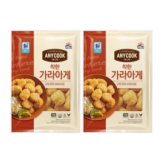 사조대림 애니쿡 착한 가라아게 1kg 2개 15,900원