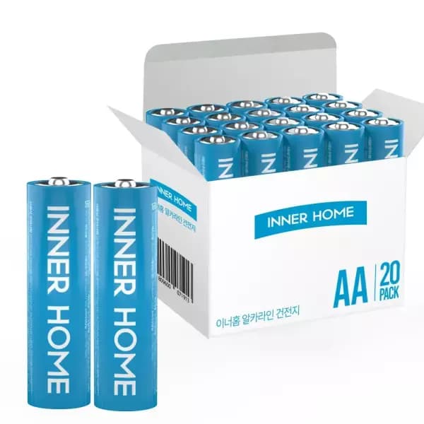 이너홈 알카라인 건전지 AA/AAA 20알 5,590원 무배
