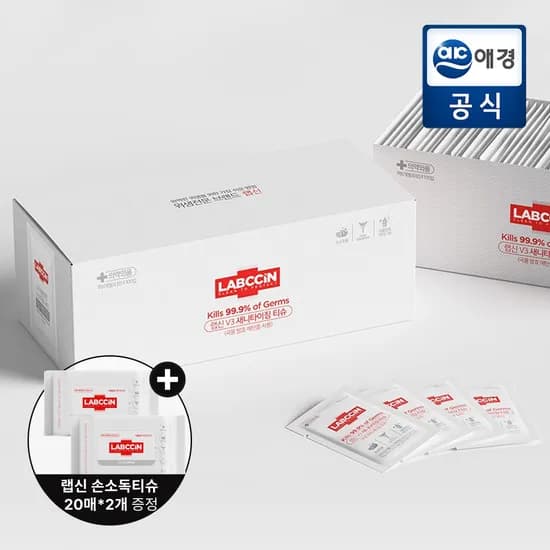 랩신 새니타이징 물티슈 개별포장형 100개입+증정 11,640원