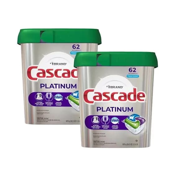 캐스케이드 플래티넘 식세기 세제 62개 2팩 39,920원