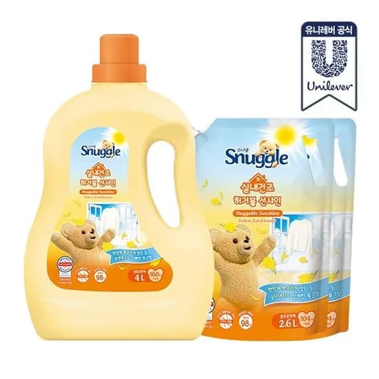 스너글 섬유유연제 4L + 2.6L 2개(4종) 28,500원 무배
