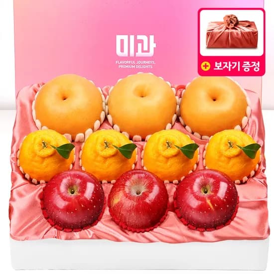 프리미엄 과일선물세트 사과+배+한라봉 4kg 33,210원 무배