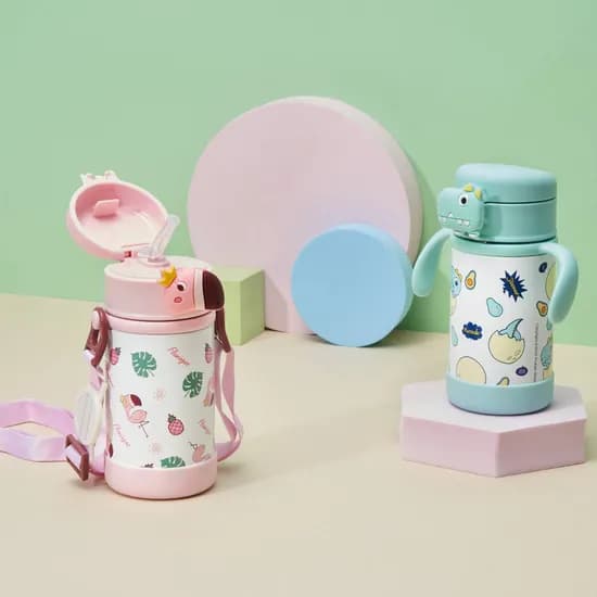 얼집준비물 초핫딜 누비 스텐버튼 손잡이 빨대컵+스트랩 2개세트 19,950원