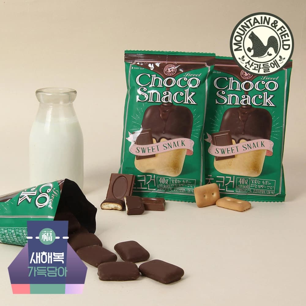 떠리몰 산과들에 초콜릿 건빵 초코건 40g x 20봉 건빵 과자 9900원