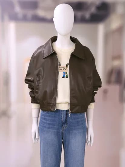 르샵 투웨이 집업 페이크 레더자켓 31,040원 무배