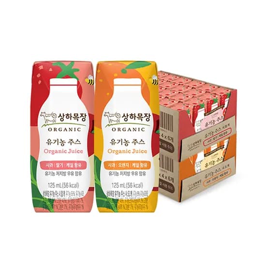 상하목장 유기농주스 125ML X 48팩 26,400원
