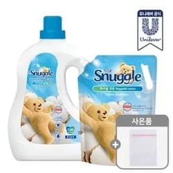 스너글 초고농축 섬유유연제 허거블 코튼 2L+2.6L 18,050(세탁망증정)