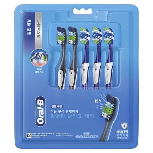 오랄비 어드벤티지 칫솔 3입+크로스액션 2입/1+1/11900원/4만이상무배