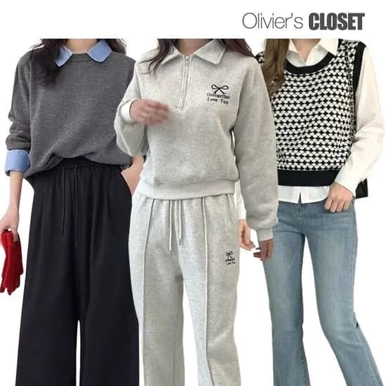 반지퍼 카라티+밴딩팬츠 2종세트 22,980원 무배