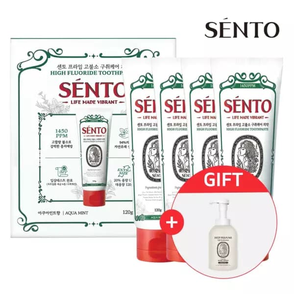 센토 치약4개+핸드워시1개 증정 10,950원 무배
