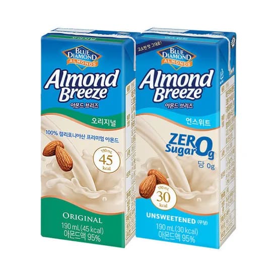 아몬드브리즈 오리지널/언스위트 190ml 48팩 25,470원