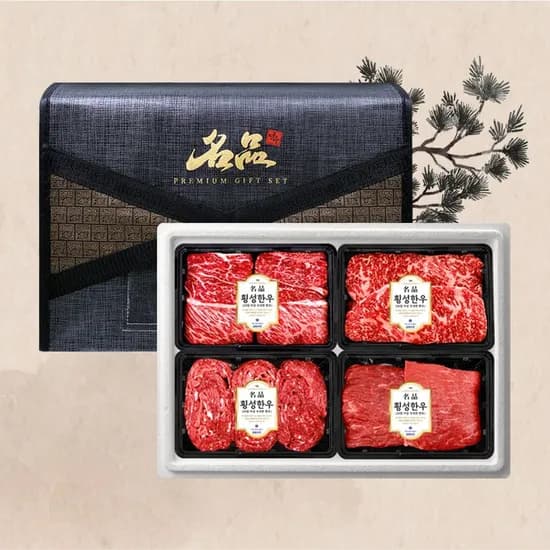 횡성한우 명품 혼합세트 1호 1.6kg (꽃/채/불/국) 133,180원