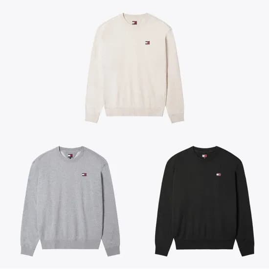 타미진스 공식 릴랙스 배지 크루넥 스웨트 셔츠