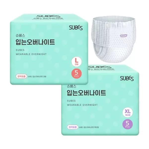 슈베스 입는 오버나이트 생리대 5P 대형/특대형