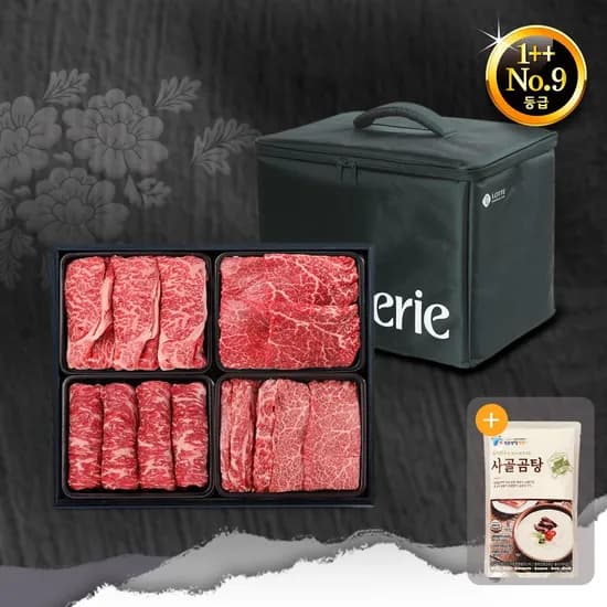 1++9등급 한우 투뿔넘버9 특선로스1호세트 1.6kg 290,110원