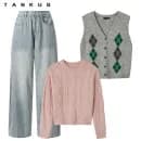 베이직 반목 니트