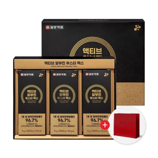 일양약품 액티브 알부민 부스터 맥스 15g 30포 쇼핑백 동봉