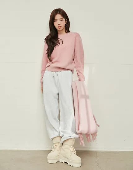 트레이닝 스트레이트핏 팬츠 기모