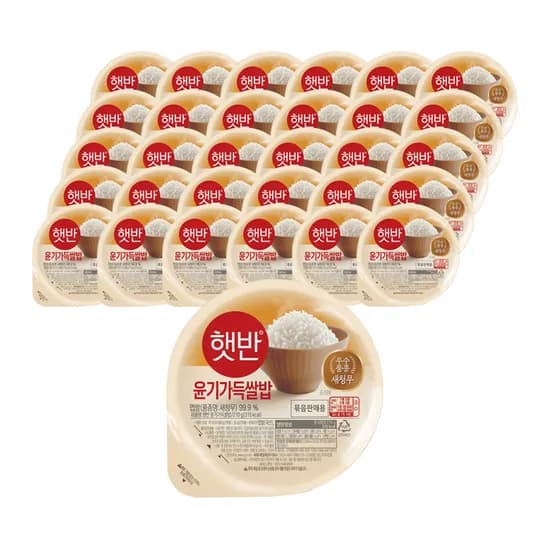 햇반 윤기가득쌀밥 210g 36개 초초핫딜 무배 가격오류??