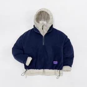 미즈큐즈 테이핑 카라 아노락 반집업 패치 스트링 양털 뽀글이 22,240원