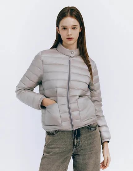 지오다노 여자 덕다운경량 패딩 25000원