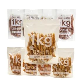 테비 사사미 치킨스틱 강아지 간식 1kg 9,860원 유배