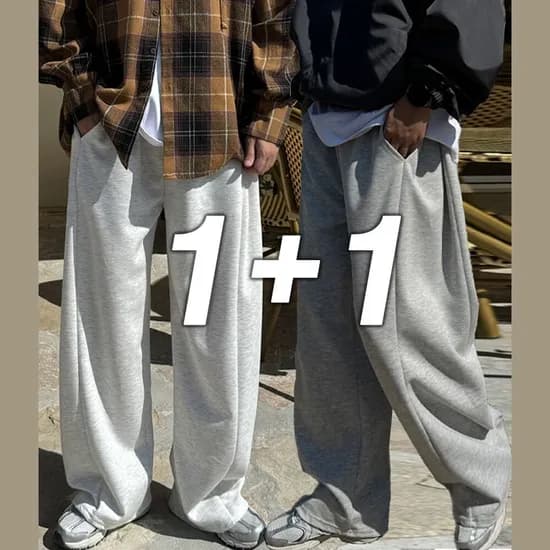 데일리 트레이닝 벌룬 핀턱 와이드 팬츠 1+1  21,710원