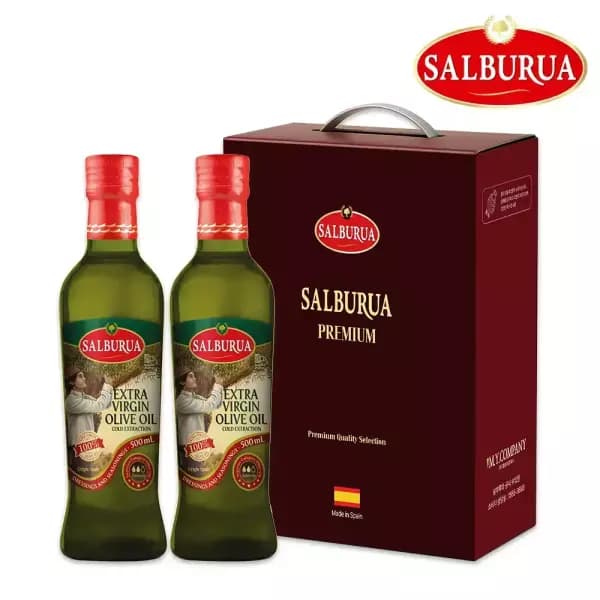 타임딜 살부루아 엑스트라버진 올리브유 500ml 2병 선물세트 21,990원 무배